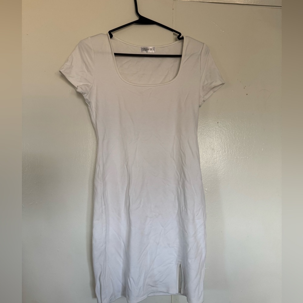 white mini dress